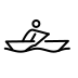 man rowing boat, dark skin tone